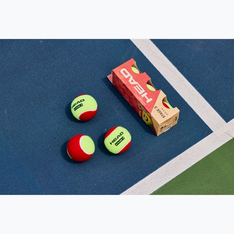 Tennisbälle Kinder HEAD Stage 3 3 Stk. red 4