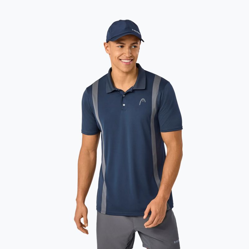 Polo-Tennis-Shirt Herren HEAD Club 25 Tech Polo navy