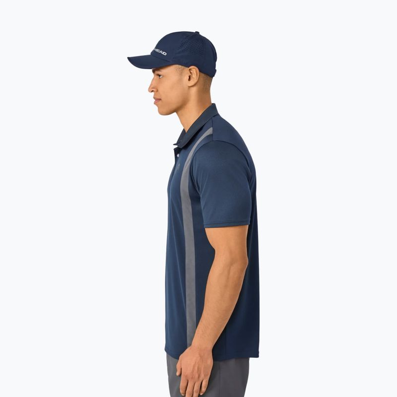 Polo-Tennis-Shirt Herren HEAD Club 25 Tech Polo navy 5