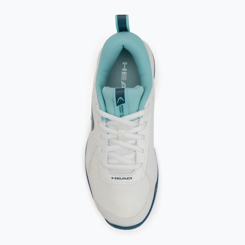 Tennisschuhe Kinder HEAD Sprint Court 4.0 white/ turquise 5