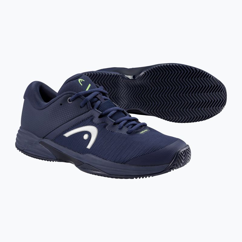 Tennisschuhe Herren HEAD Revolt Evo 2.0 Clay navy/ lime 5