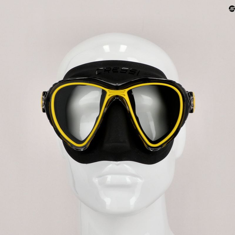 Cressi Quantum gelbe Tauchmaske DS515010 7