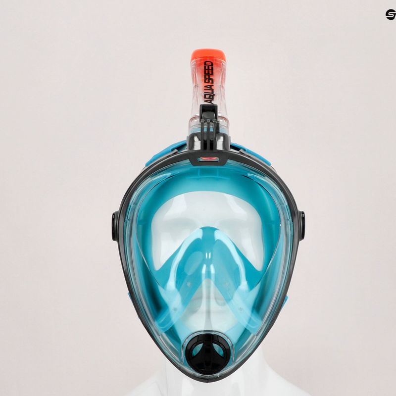 AQUA-SPEED Spectra 2.0 türkis Vollgesichtsmaske zum Schnorcheln 247 7