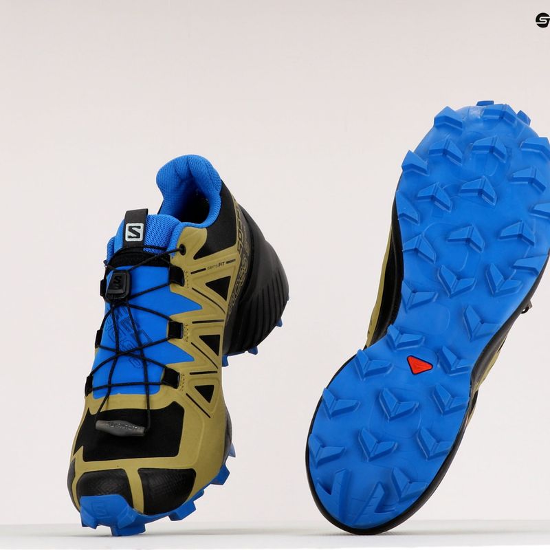 Laufschuhe Trail Herren Salomon Speedcross 5 GTX grün-blau L416124 11