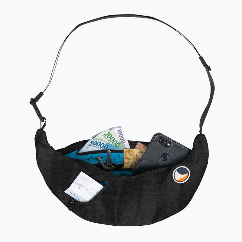 Ticket To The Moon Upcycled Sling Umhängetasche schwarz 4