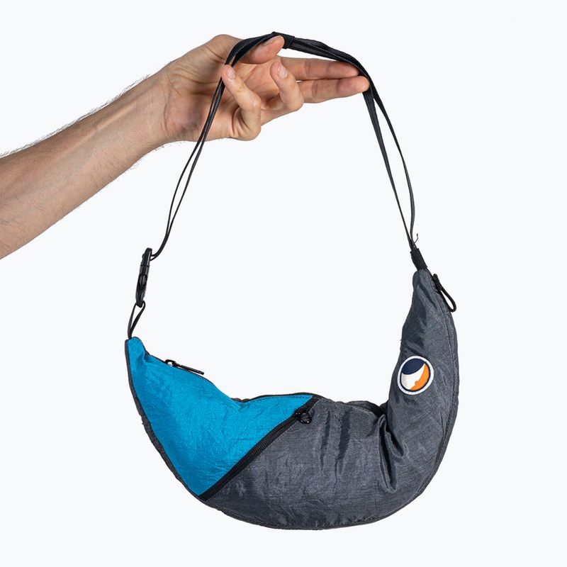 Ticket To The Moon Upcycled Sling Umhängetasche grau/aqua