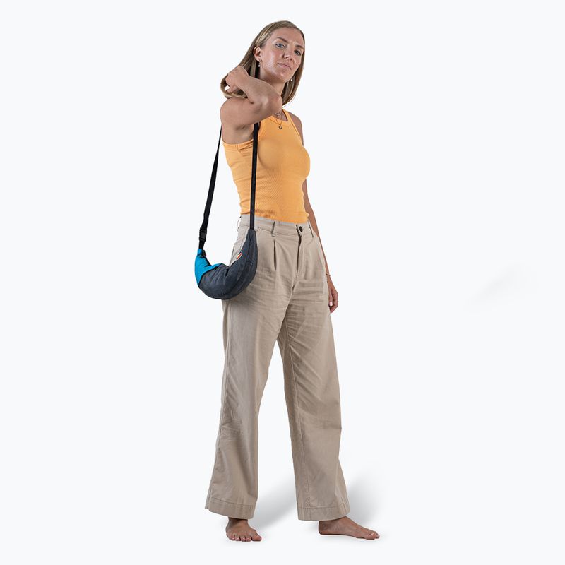 Ticket To The Moon Upcycled Sling Umhängetasche grau/aqua