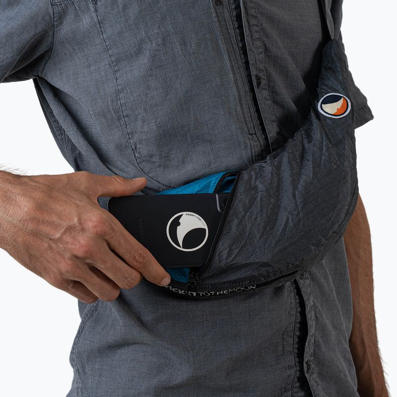 Ticket To The Moon Upcycled Sling Umhängetasche grau/aqua