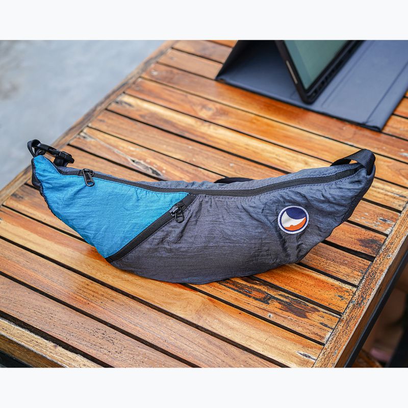 Ticket To The Moon Upcycled Sling Umhängetasche grau/aqua