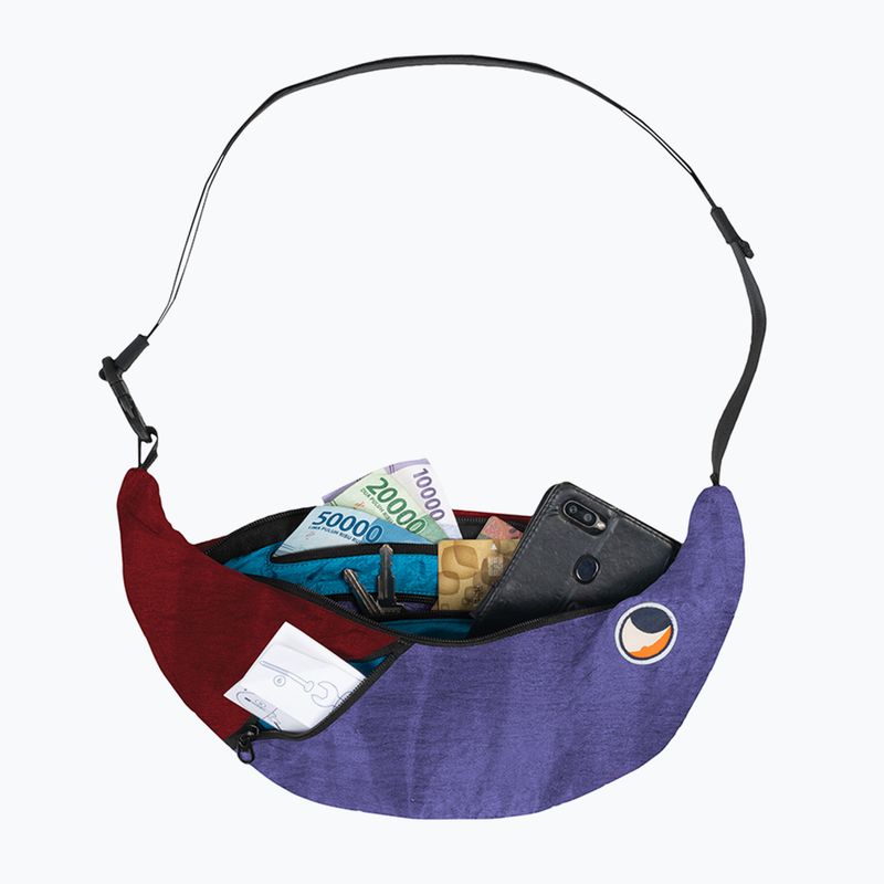 Ticket To The Moon Upcycled Sling Umhängetasche lila/burgund 2