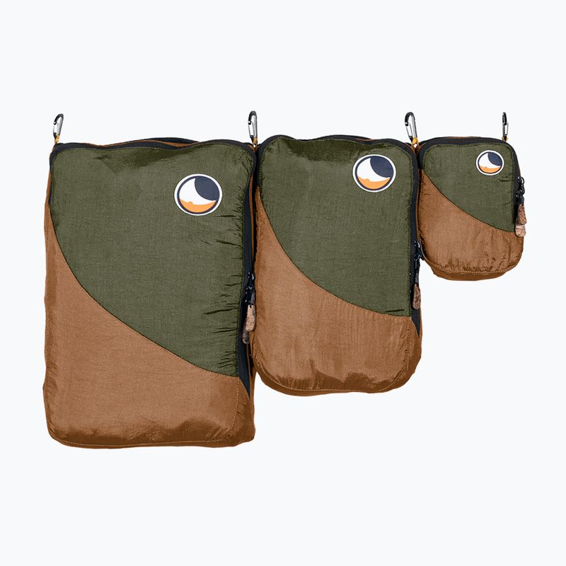 Ticket To The Moon Travel Cube Organiser Set 3 Stück braun/army green