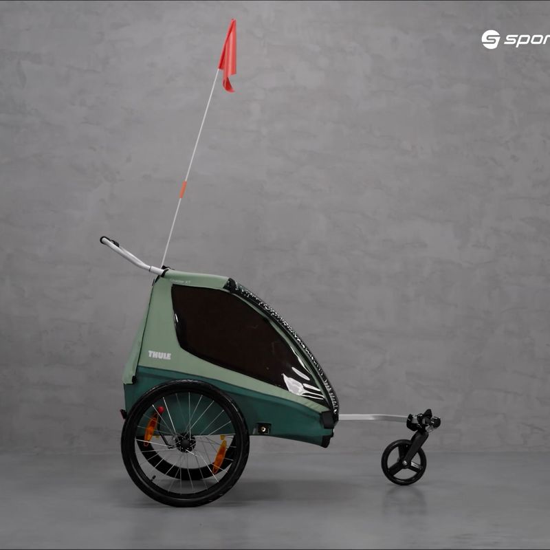 Thule Coaster XT Fahrradanhänger+Kinderwagen zweisitzig grün 10101820 10