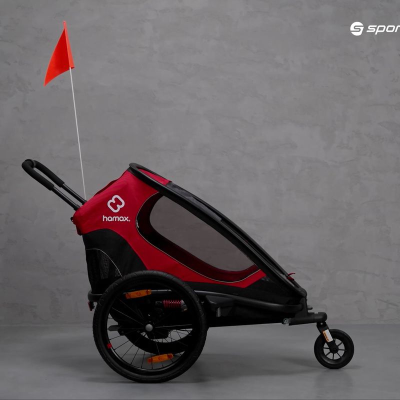 Fahrradanhänger 1 Sitzer Hamax Outback One schwarz-rot 465_HAM 10