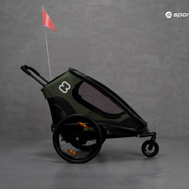 Fahrradanhänger 2 Sitzer Hamax Outback Twin schwarz-grün 462_HAM 9