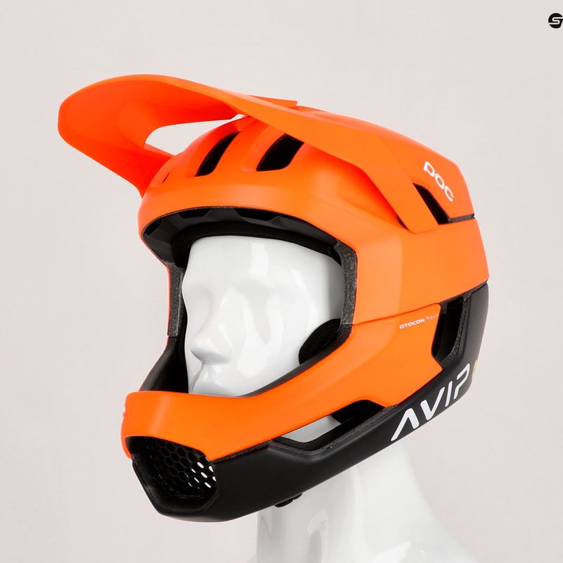 Fahrradhelm POC Otocon Race MIPS fluorescent orange avip/uranium black matt 13