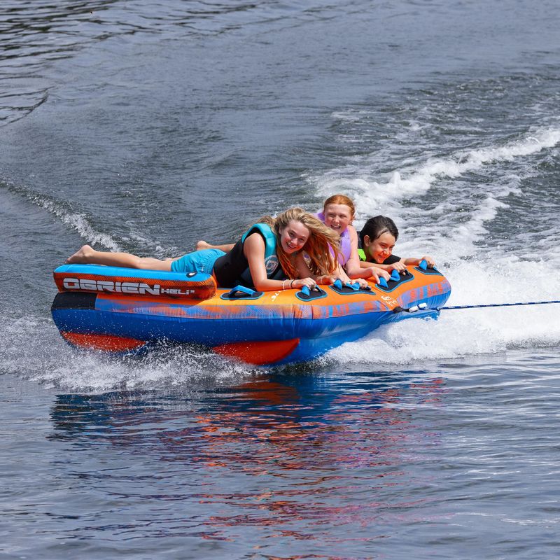 Towable O'Brien Heli 3 Boat Tube Orange / Blue 9