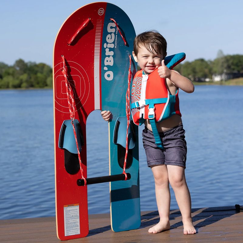 Sets von Wasserski für Kinder O'Brien Platform Trainer Waterski red/blue 2