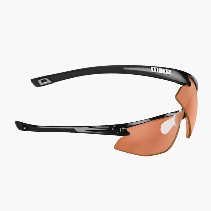 Bliz Motion S2 glänzend metallisch schwarz/orange Fahrradbrille 6