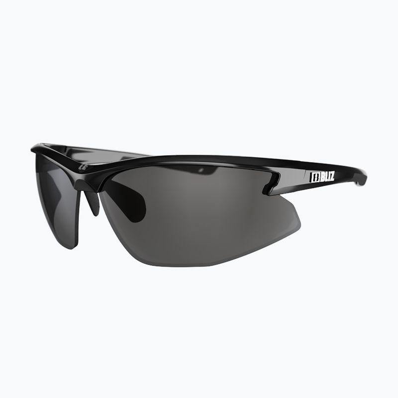 Bliz Motion + S3 glänzend metallisch schwarz/rauchsilber verspiegelte Fahrradbrille 3