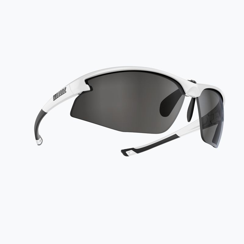 Bliz Motion + S3 glänzend weiß/rauchsilber verspiegelte Fahrradbrille 2