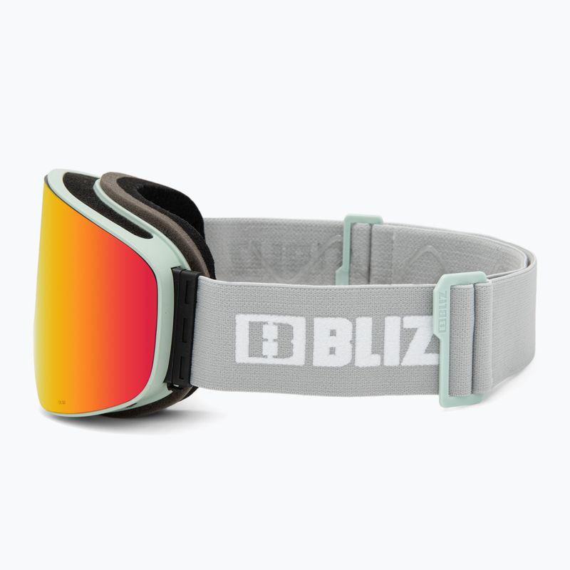 Skibrille Bliz Flow matt light grey/brown red multi/pink 5