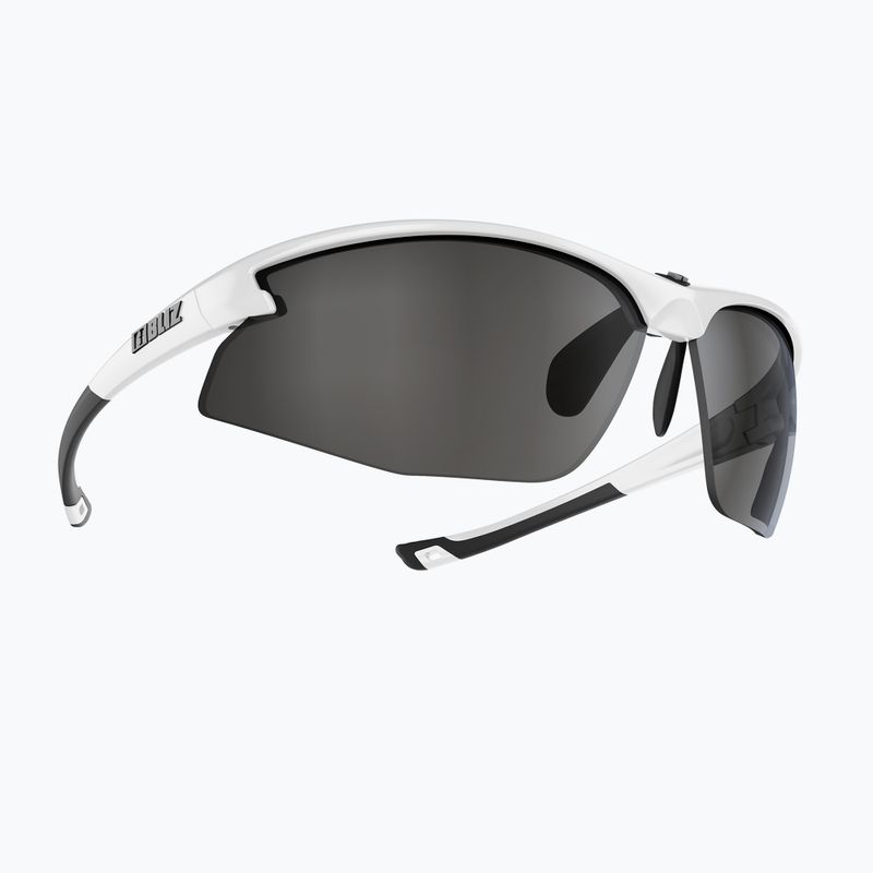 Bliz Motion S3 glänzend weiß/rauchsilber verspiegelte Fahrradbrille 2