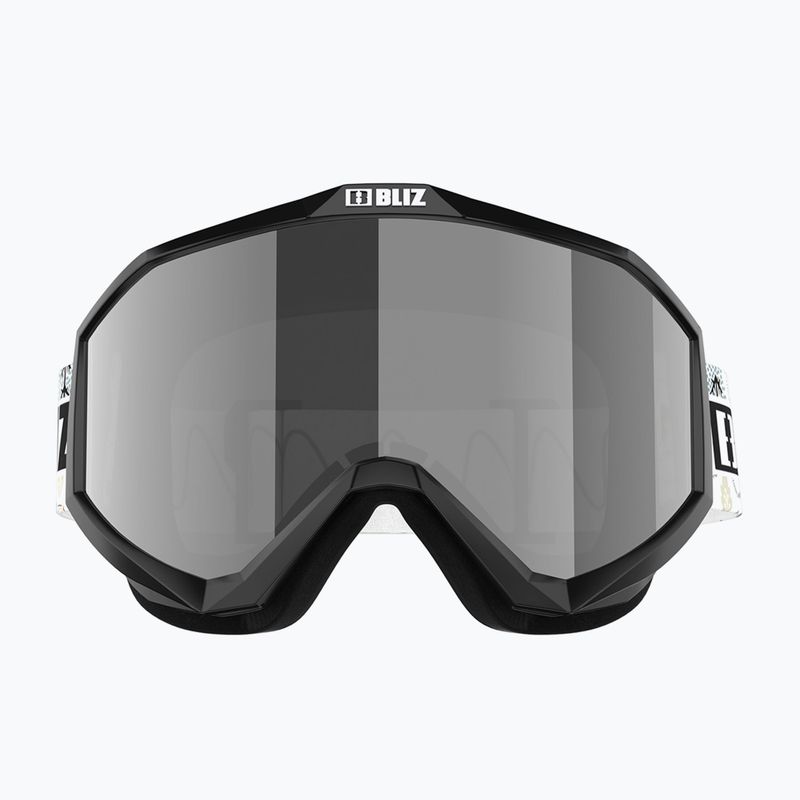 Skibrille Kinder Bliz Liner Jr black white logo/brown&silver mirror 2