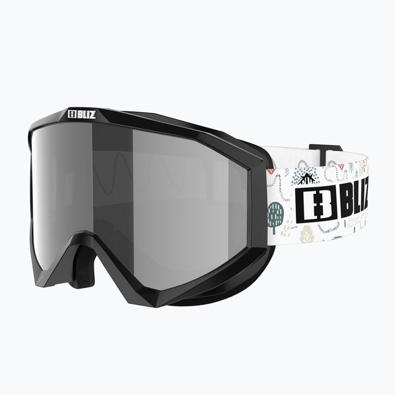 Skibrille Kinder Bliz Liner Jr black white logo/brown&silver mirror 3