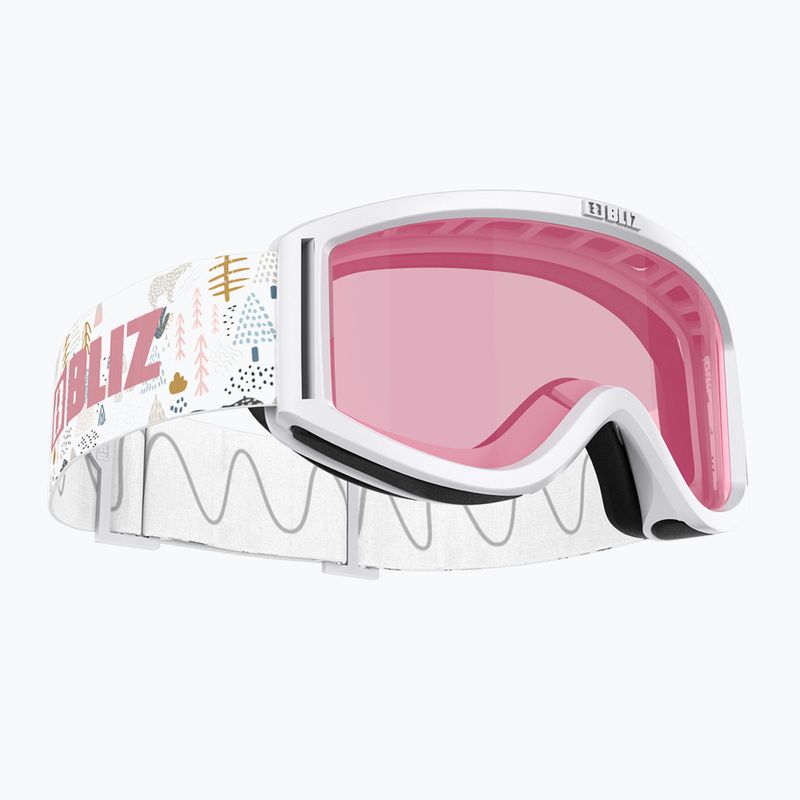 Skibrille Kinder Bliz Pixie Jr white/pink