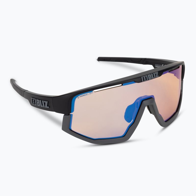 Bliz Vision Nano Optics Nordic Light S2 mattschwarz/hellkoralle/orange blau Multibikebrille 2