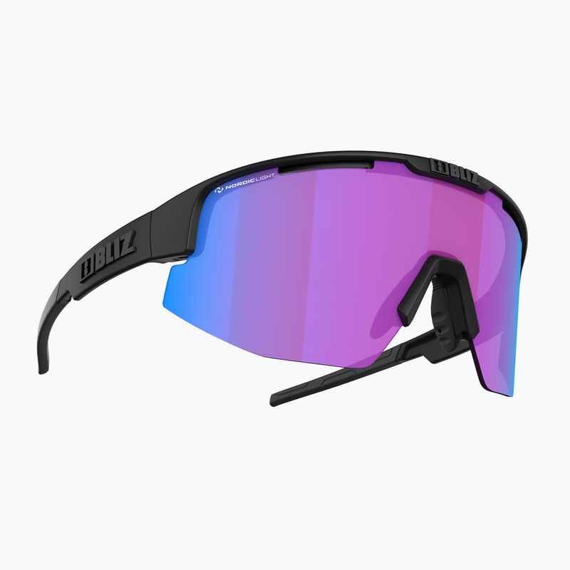 Bliz Matrix Nano Optics Nordic Light S2 Fahrradbrille matt schwarz/begonia/violett blau multi 2