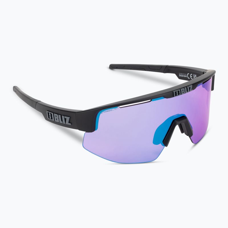 Bliz Matrix Small Nano Optics Nordic Light S2 Fahrradbrille matt schwarz/begonia/violett blau multi