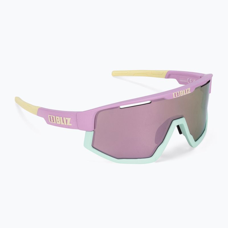 Sonnenbrille Bliz Fusion matte pastel purple yellow logo/brown pink multi 2