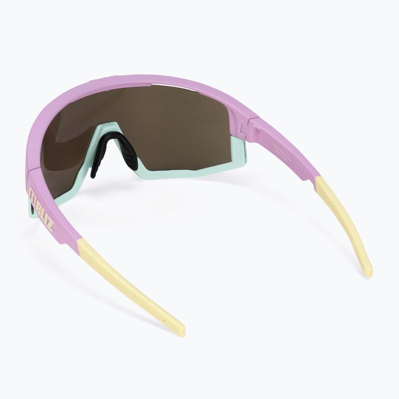 Sonnenbrille Bliz Fusion matte pastel purple yellow logo/brown pink multi 3