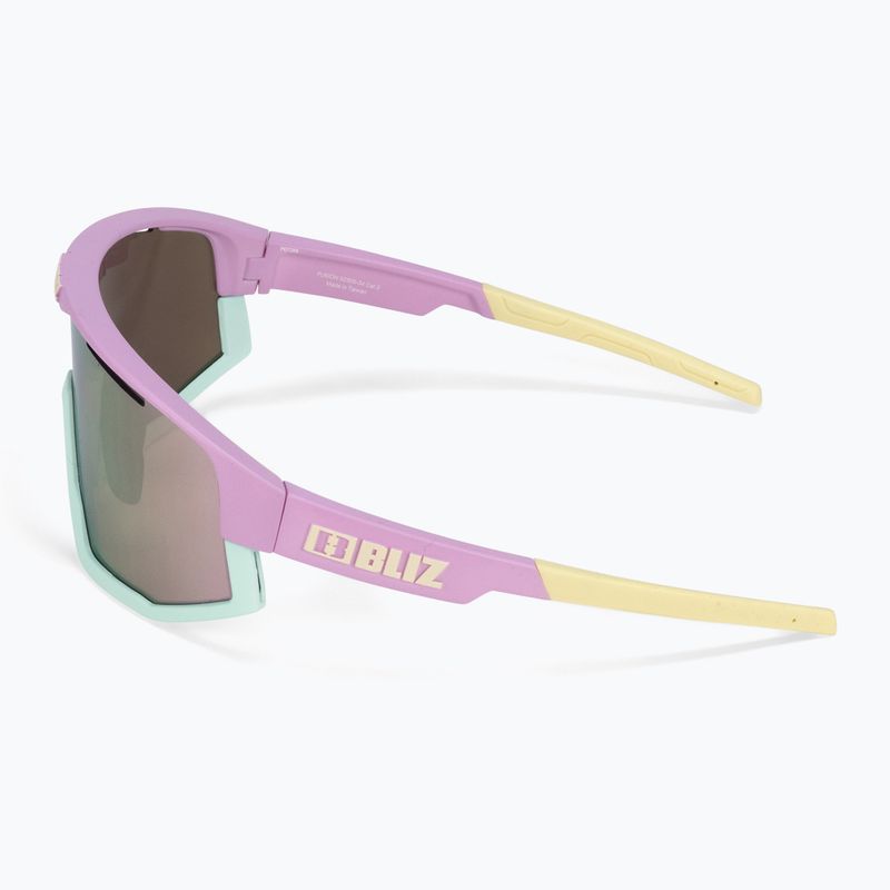 Sonnenbrille Bliz Fusion matte pastel purple yellow logo/brown pink multi 5