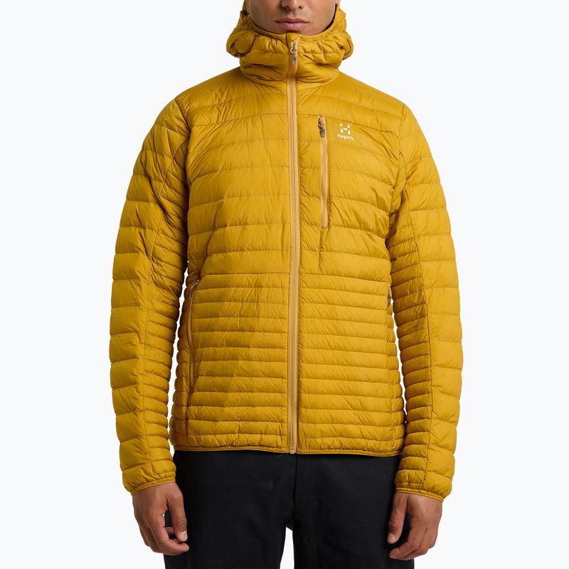 Herren Daunenjacke Haglöfs Micro Nordic Down Hood gelb 605047