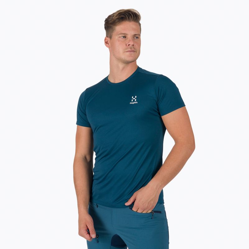 Herren-Trekking-T-Shirt Haglöfs L.I.M Tech Tee dunkelblau 605226