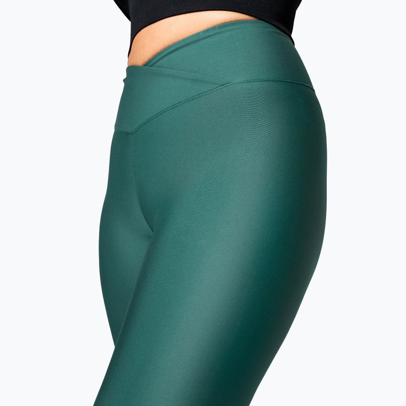 Damen Trainingsleggings Casall Überlappung Hohe Taille grün 22500 4