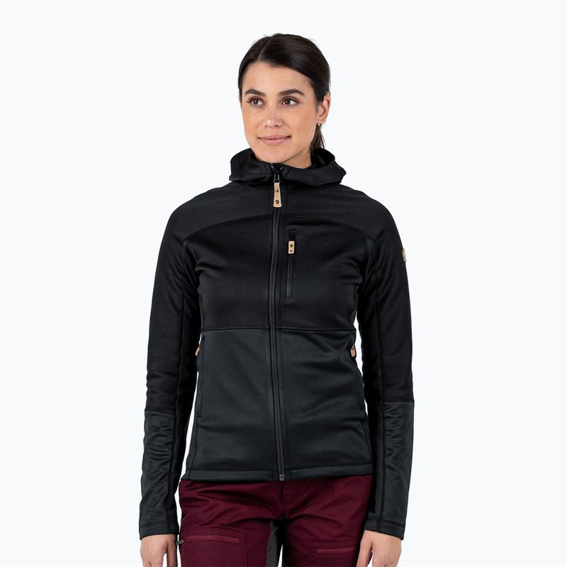 Damen-Trekking-Sweatshirt Fjällräven Abisko Trail Fleece schwarz F89589