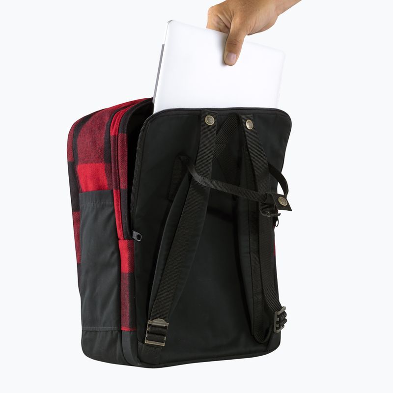 Fjällräven Kanken Re-Wool Laptop-Rucksack 15" rot/schwarz 5