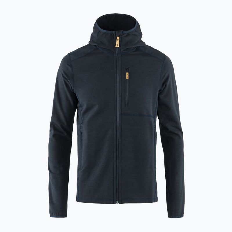 Herren-Trekking-Sweatshirt Fjällräven Keb Fleece Hoodie navy blau F81878