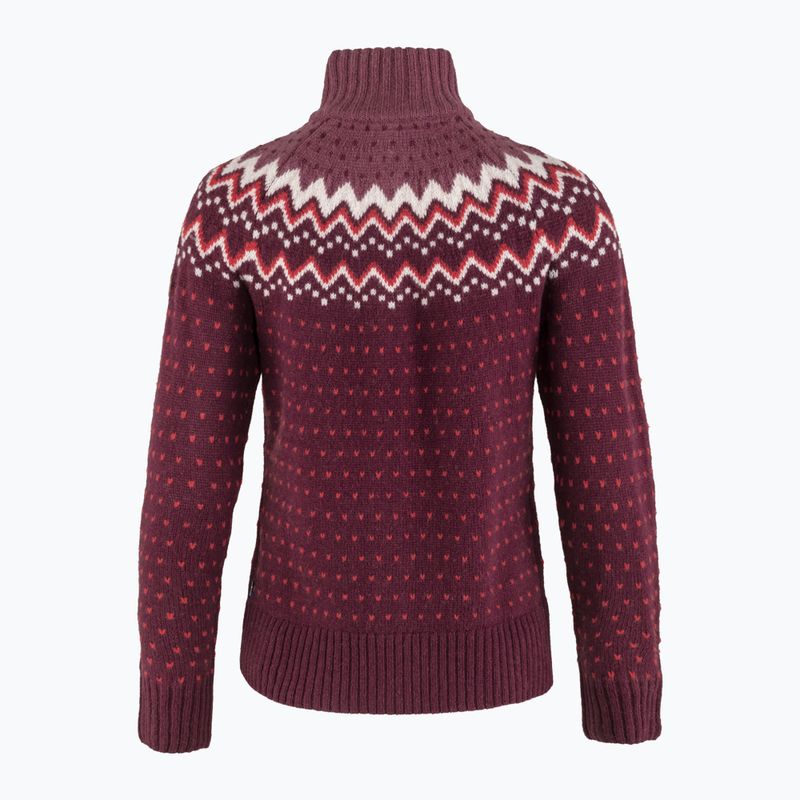 Fjällräven Damen Pullover Övik Strickjacke dunkel Granat 2