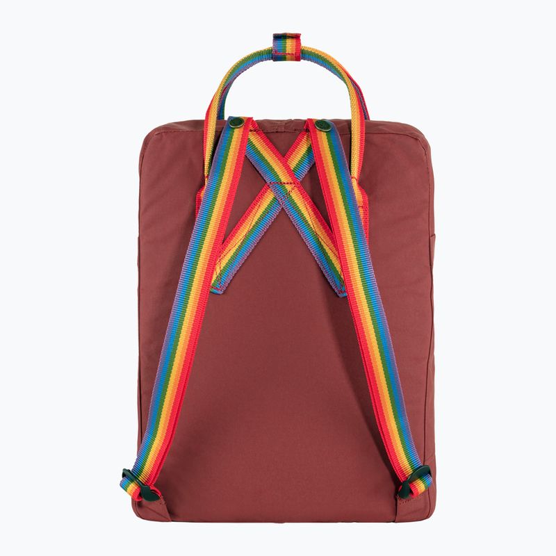 Fjällräven Kanken Rainbow 16 l ochsenrot/Regenbogenmuster City-Rucksack 3