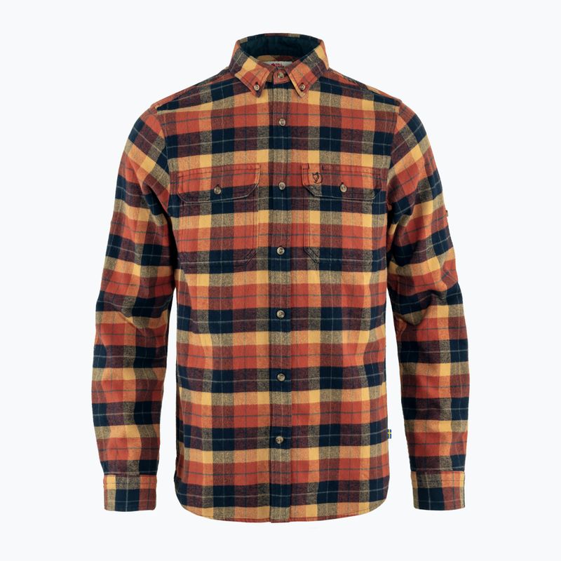 Herrenhemd Fjällräven Singi Heavy Flannel Herbstblatt/dunkelmarine