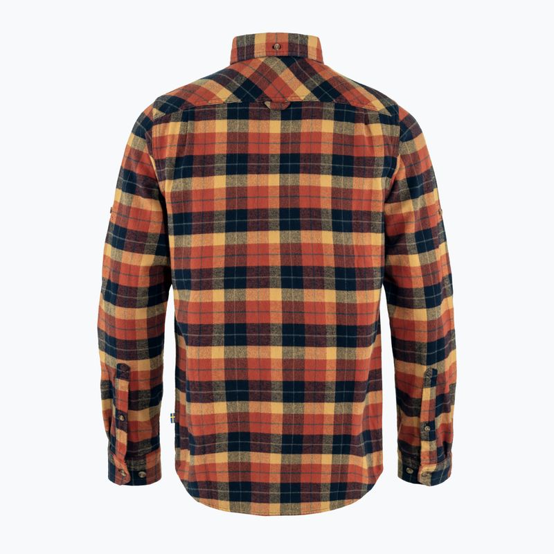 Herrenhemd Fjällräven Singi Heavy Flannel Herbstblatt/dunkelmarine 2