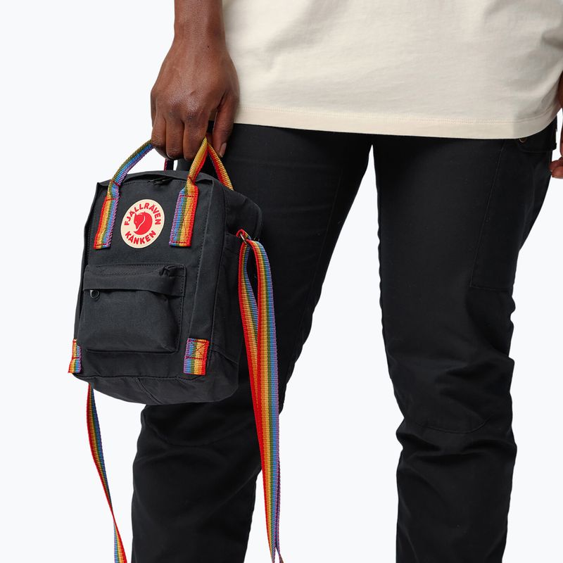 Fjällräven Kanken Rainbow Sling 2.5 l schwarz/Regenbogenmuster 7