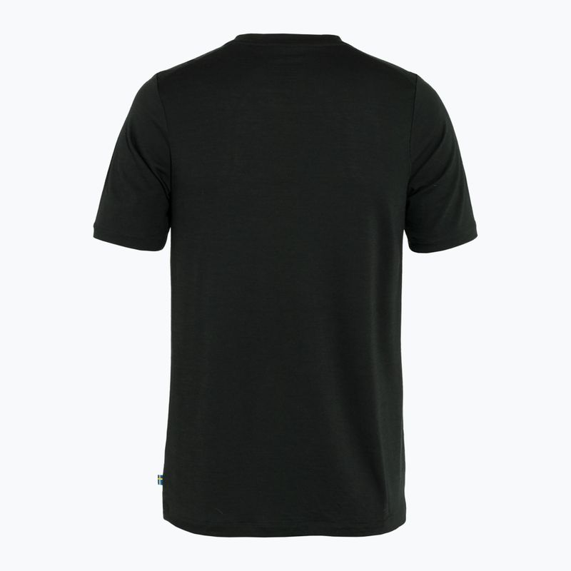 Herren T-Shirt Fjällräven Abisko Wool Logo black 2
