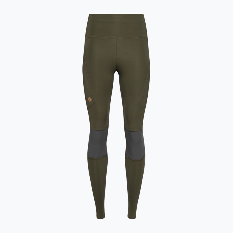 Damen-Trekkinghose Fjällräven Abisko Trekking Tights Pro deep forest