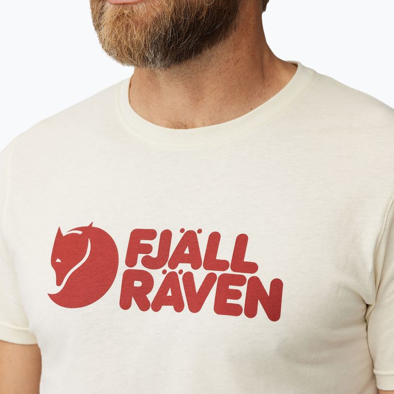 Fjällräven Herren-T-Shirt Logo Kreide weiß 3