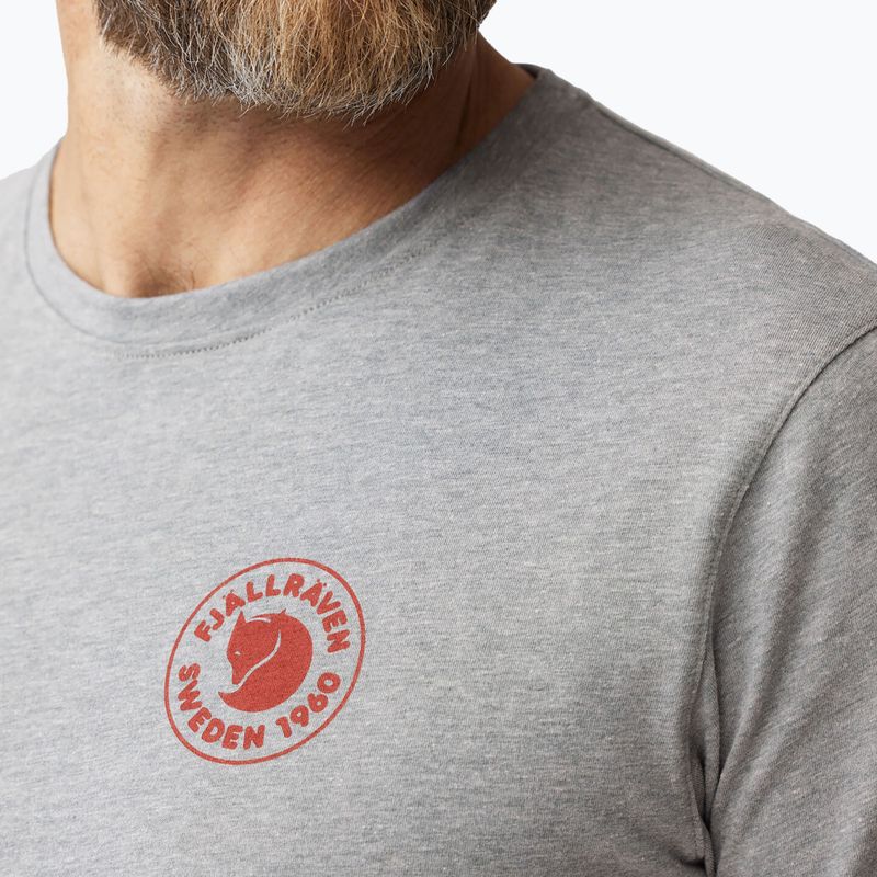 Herren Fjällräven 1960 Logo-T-Shirt grau/melange 5